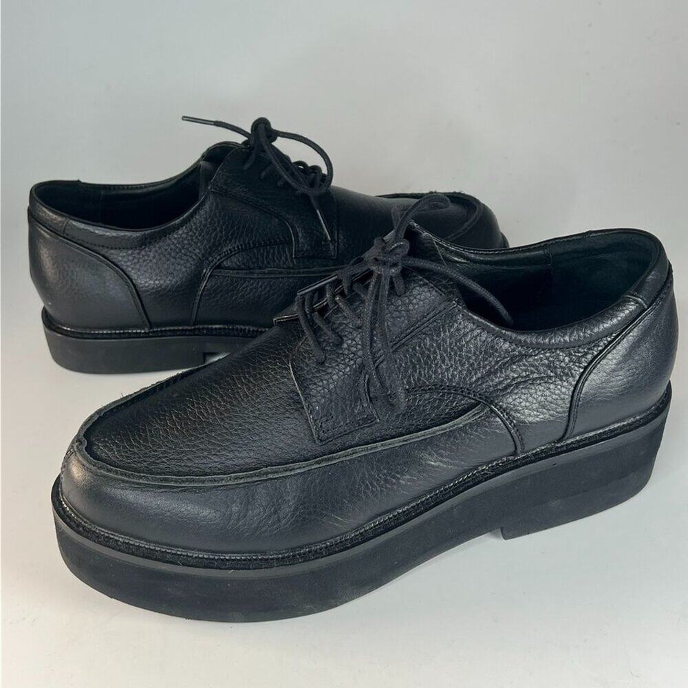 Apex Uneven Legs Lexington Black Leather Oxford Dress Shoes Men 9.5 NWOT
